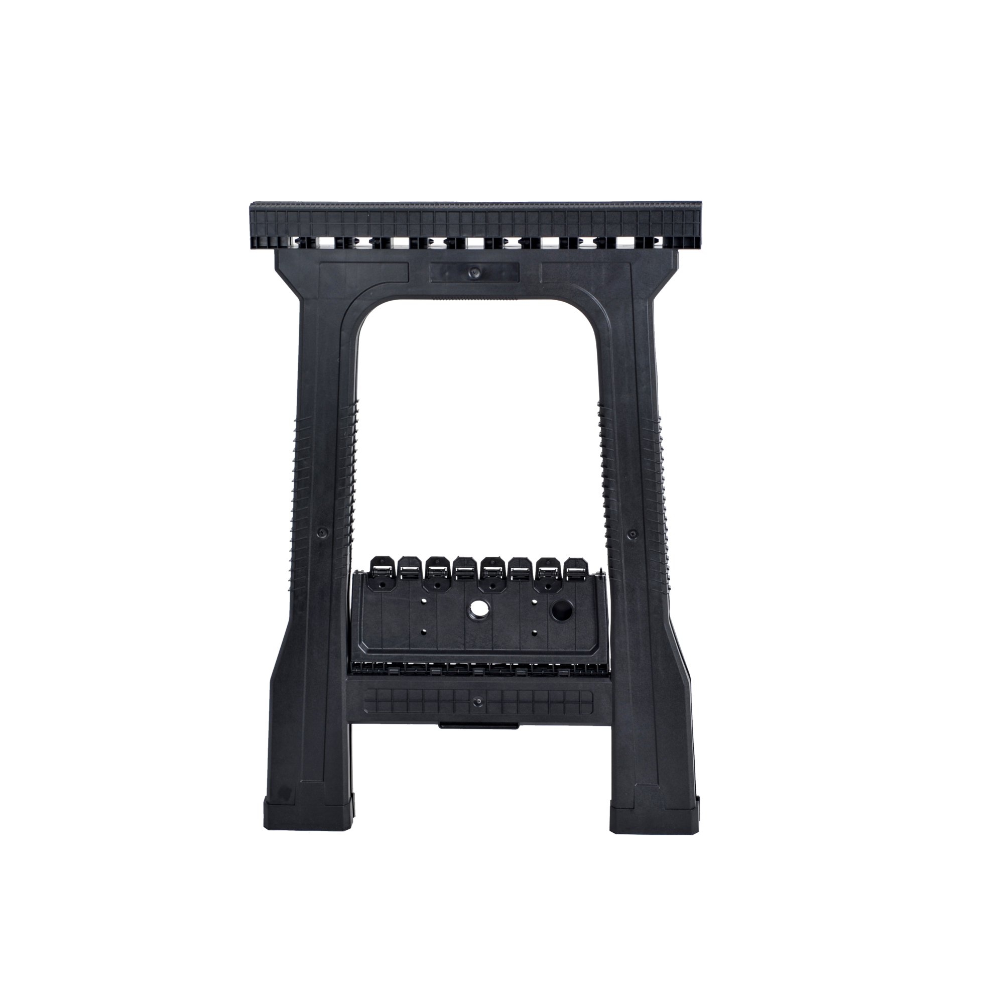 Ironton Heavy-Duty Foldable Sawhorse, 500-Lb. Capacity, Black, Polypropylene